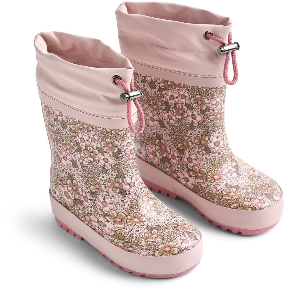 Wheat Dim Rose Flowers Rubber Støvle Thermo