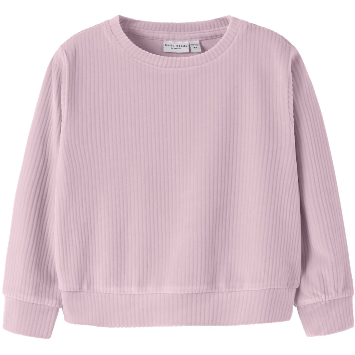 Name It Mauve Shadows Nmfveloa Ls Fløjl Kort Top