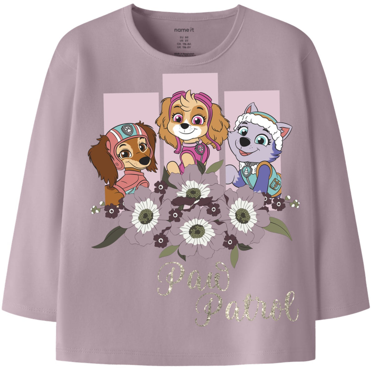Name It Mauve Shadows Nmfosara Paw Ls Nreg Top Cplg