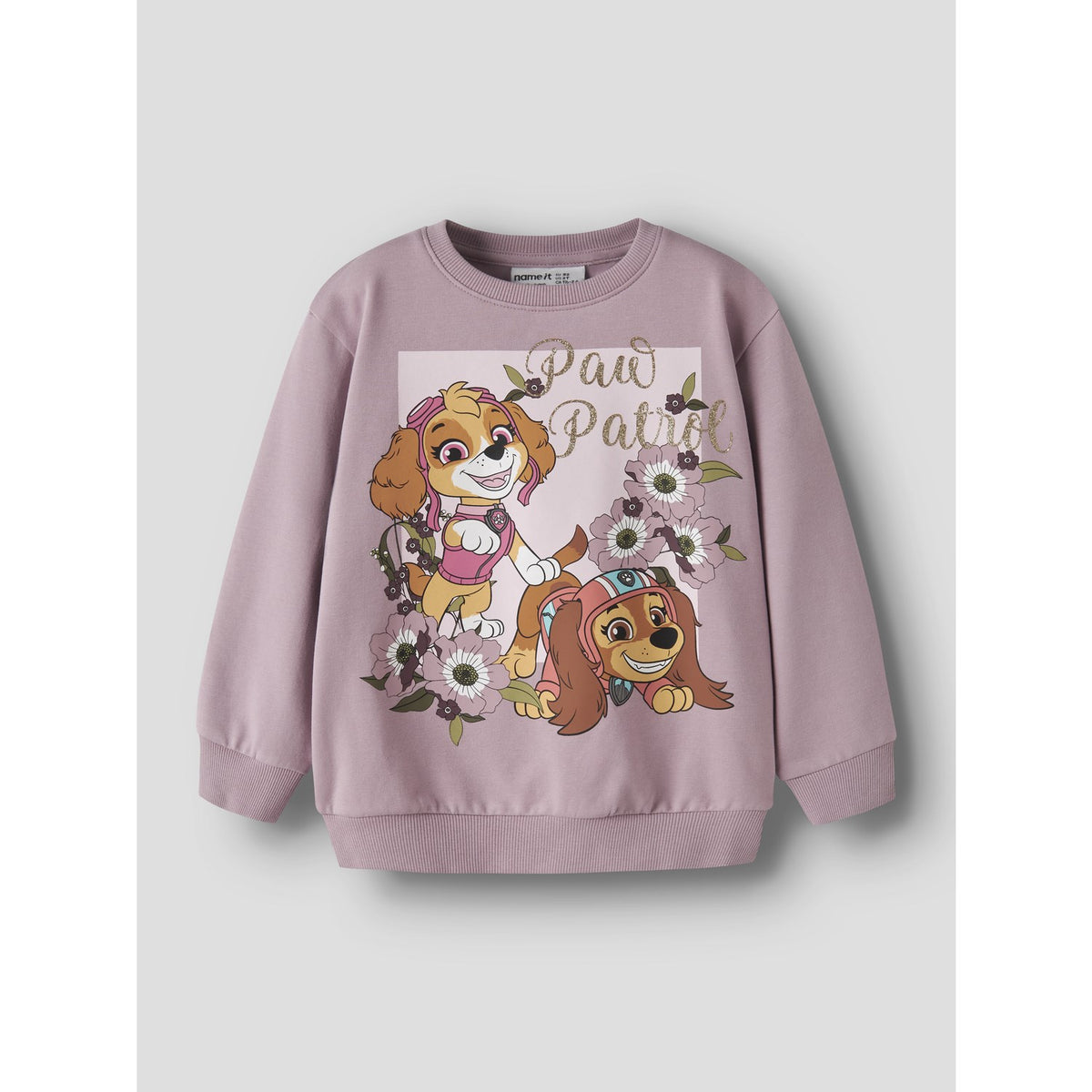Name It Mauve Shadows Nmfosa Paw Nreg Sweat Bru Cplg