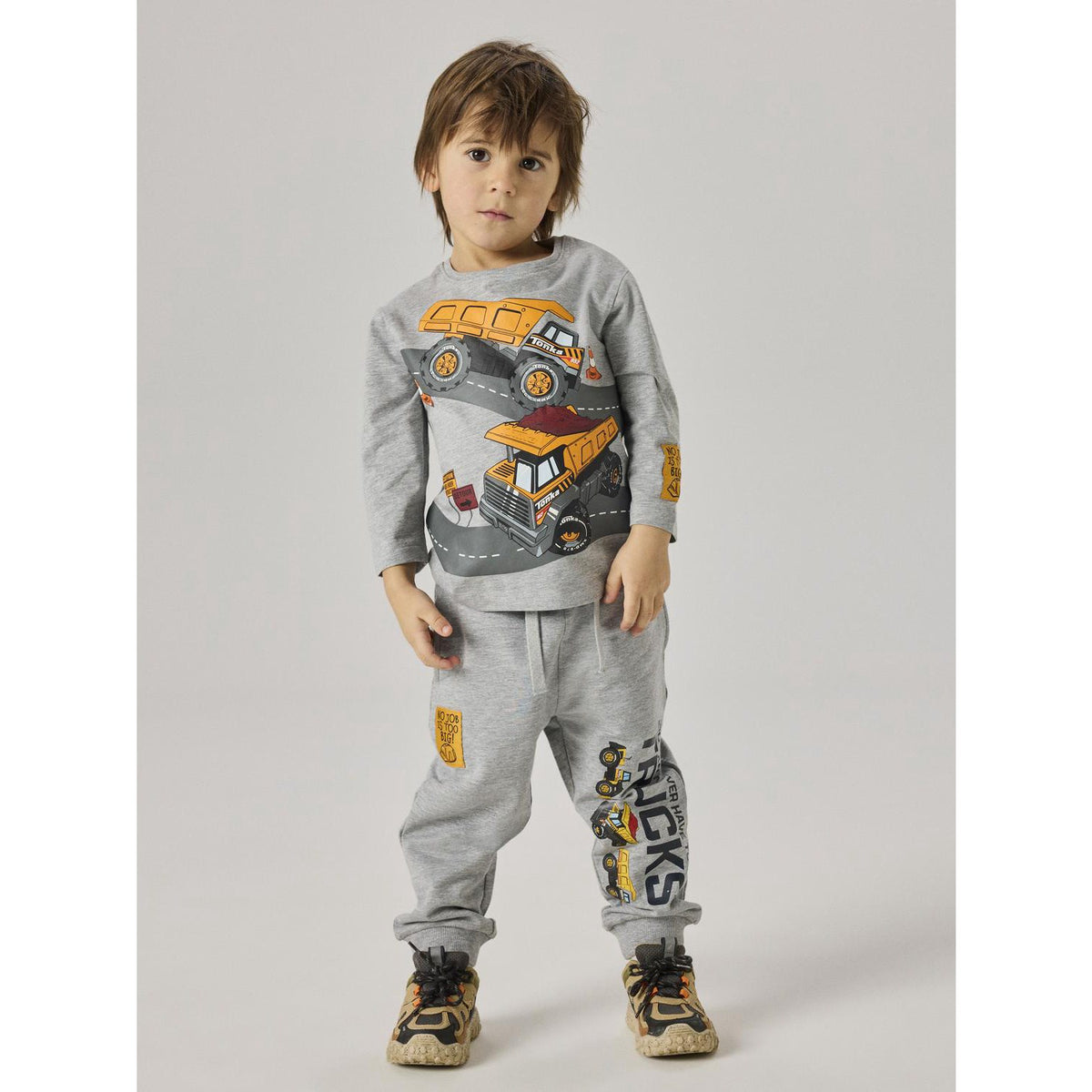 Name It Grey Melange Nmmnial Tonka Ls Nreg Top Cplg