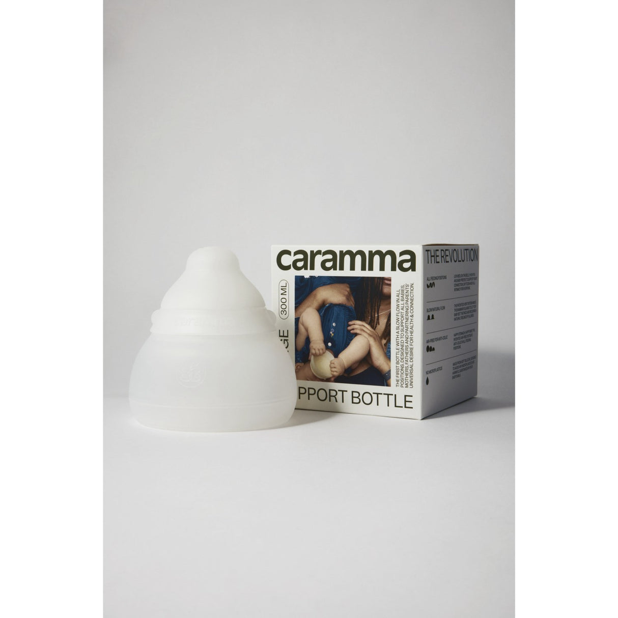 Caramma Nautral Pure Silicone Support Flaske Large