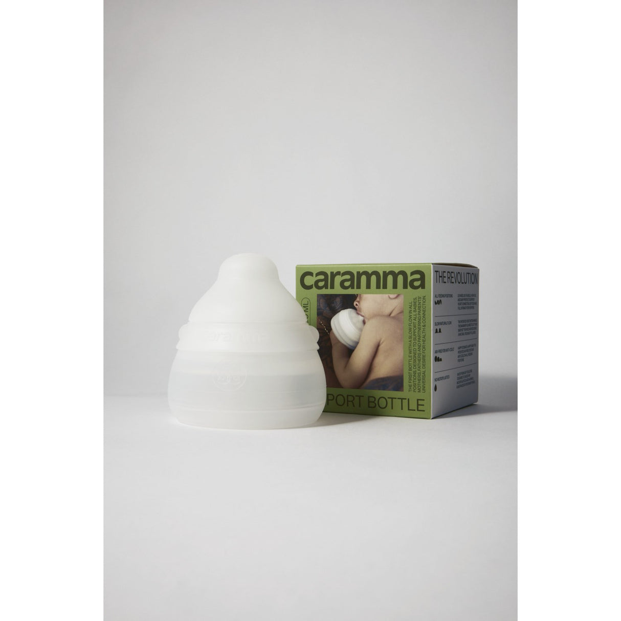 Caramma Nautral Pure Silicone Support Flaske Small
