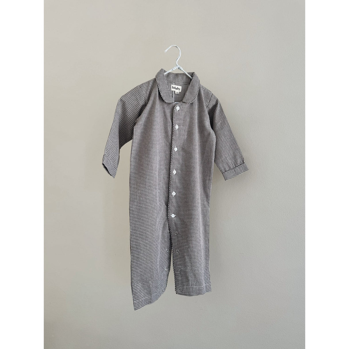 Lalaby Tiny Check Brown Classic Pj Dragt