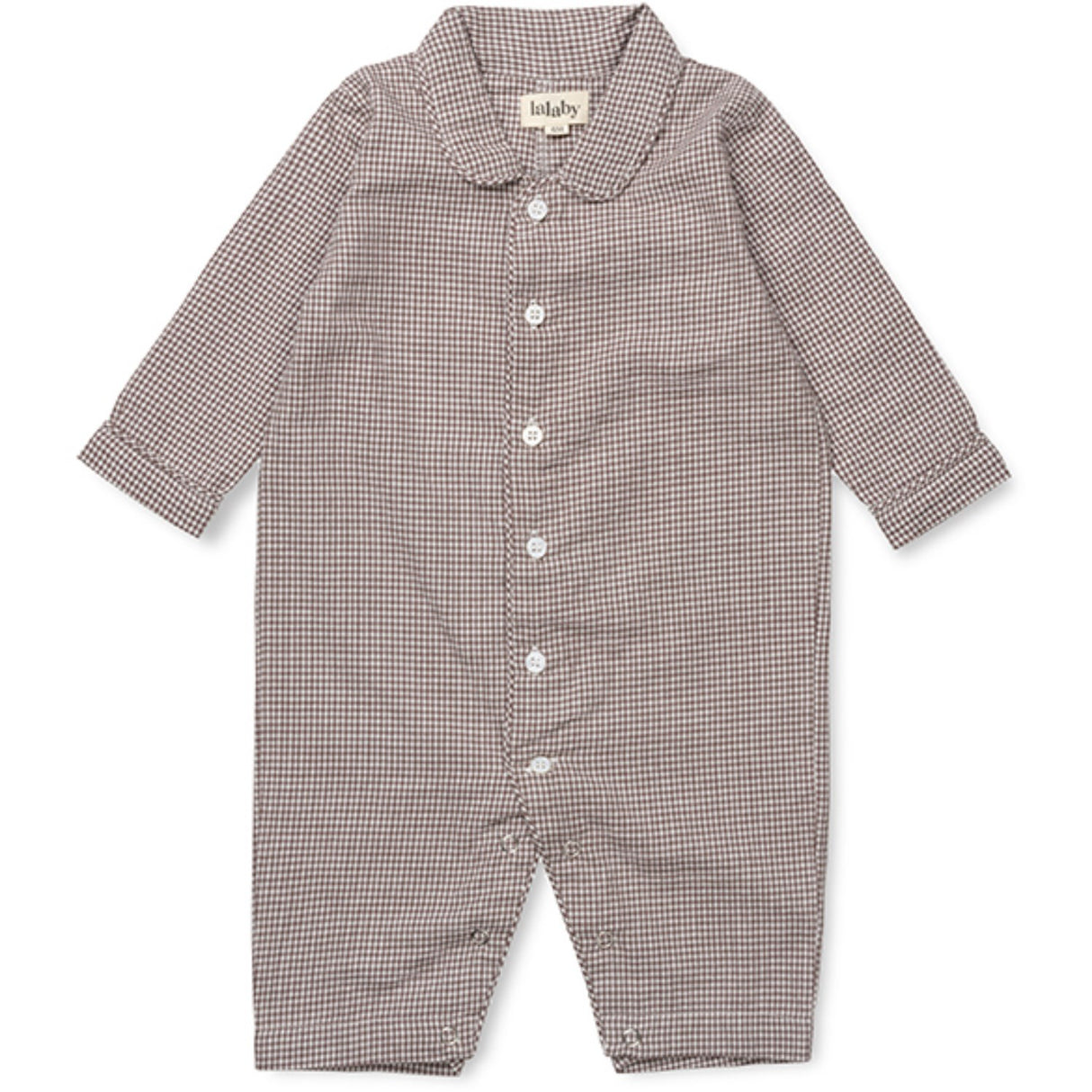 Lalaby Tiny Check Brown Classic Pj Dragt
