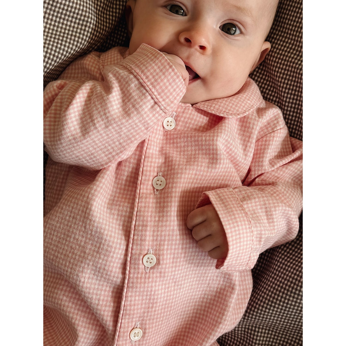 Lalaby Tiny Check Pink Classic Pj Dragt