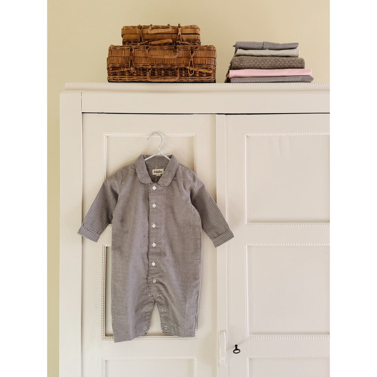 Lalaby Tiny Check Brown Classic Pj Dragt