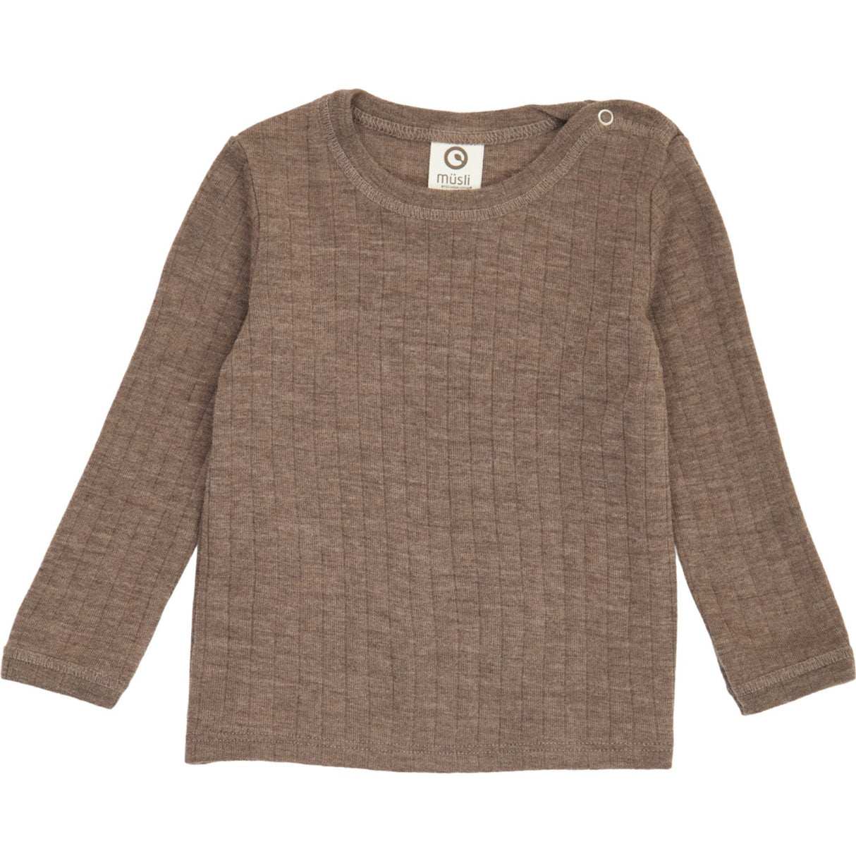 Müsli Walnut Melange Woolly Rib L/S T