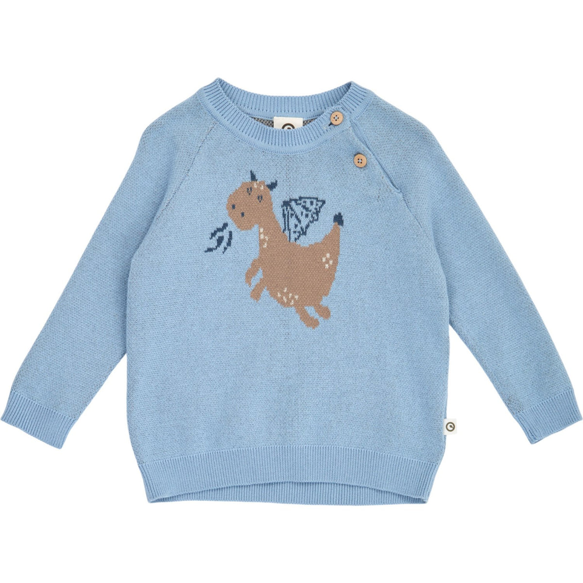 Müsli Soft Blue Storybook Strik Jacquard Sweater Baby