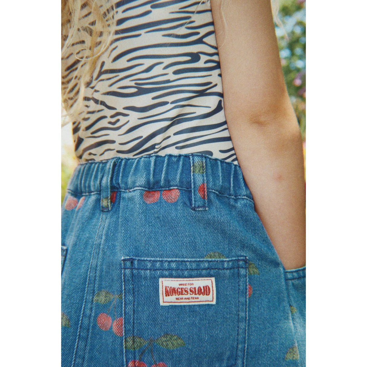 Konges Sløjd Ma Grande Cerise Denim Magot Printed Nederdel Gots