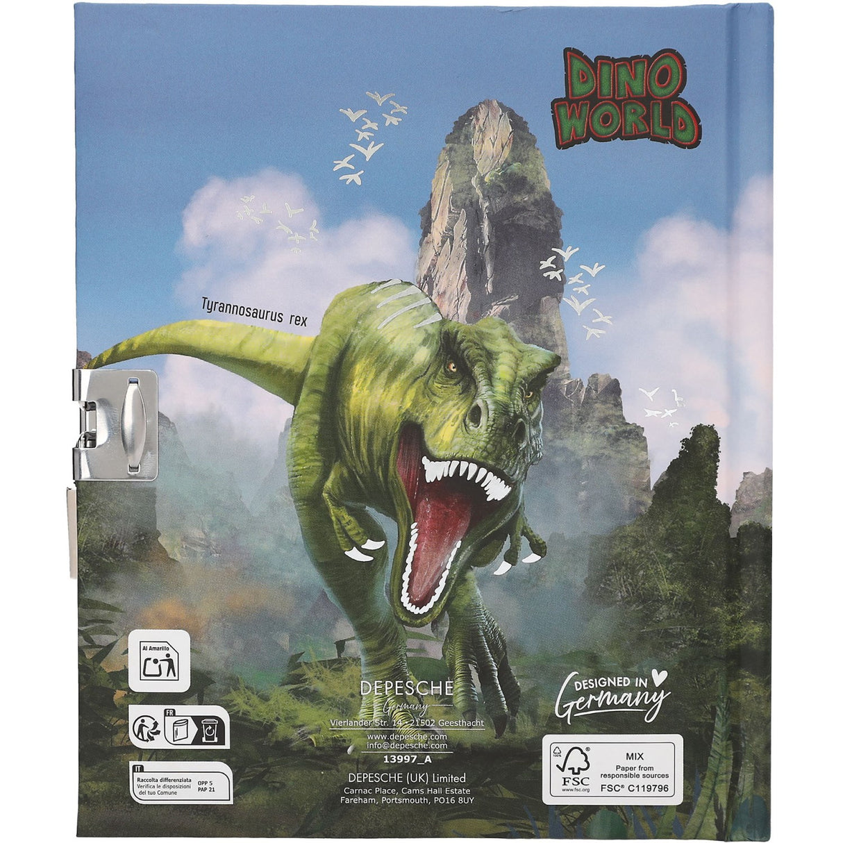 Dino World Dagbog Med Lås
