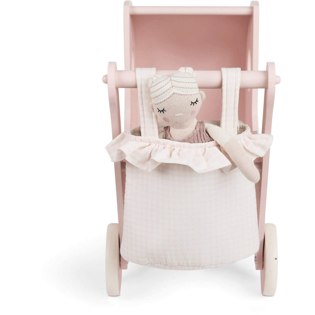 Smallstuff Delicate Rose Gingham Taske Til Dukkevogn