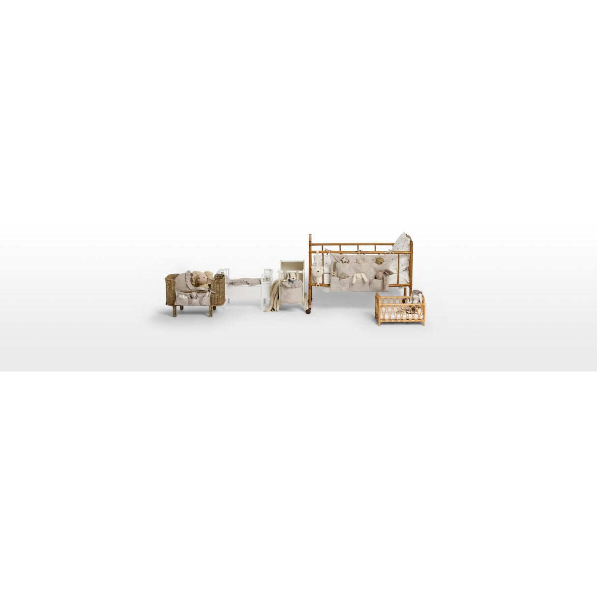 Smallstuff Delicate Nature Gingham Opbevaring Med Accessories Til Dukkeseng