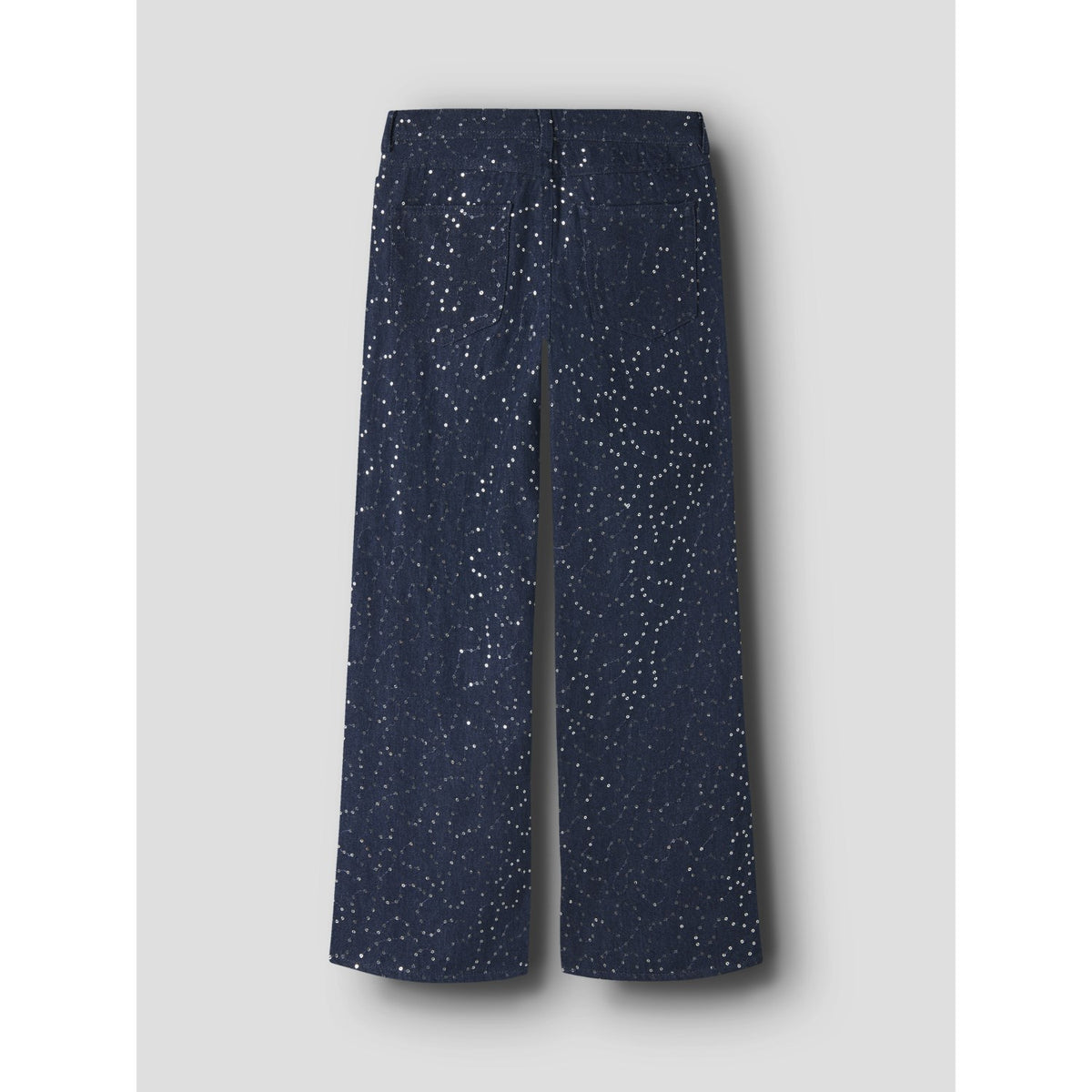 Name It Dark Blue Denim Sequins Nkfrose Wide Sequins Jeans 4415-Za