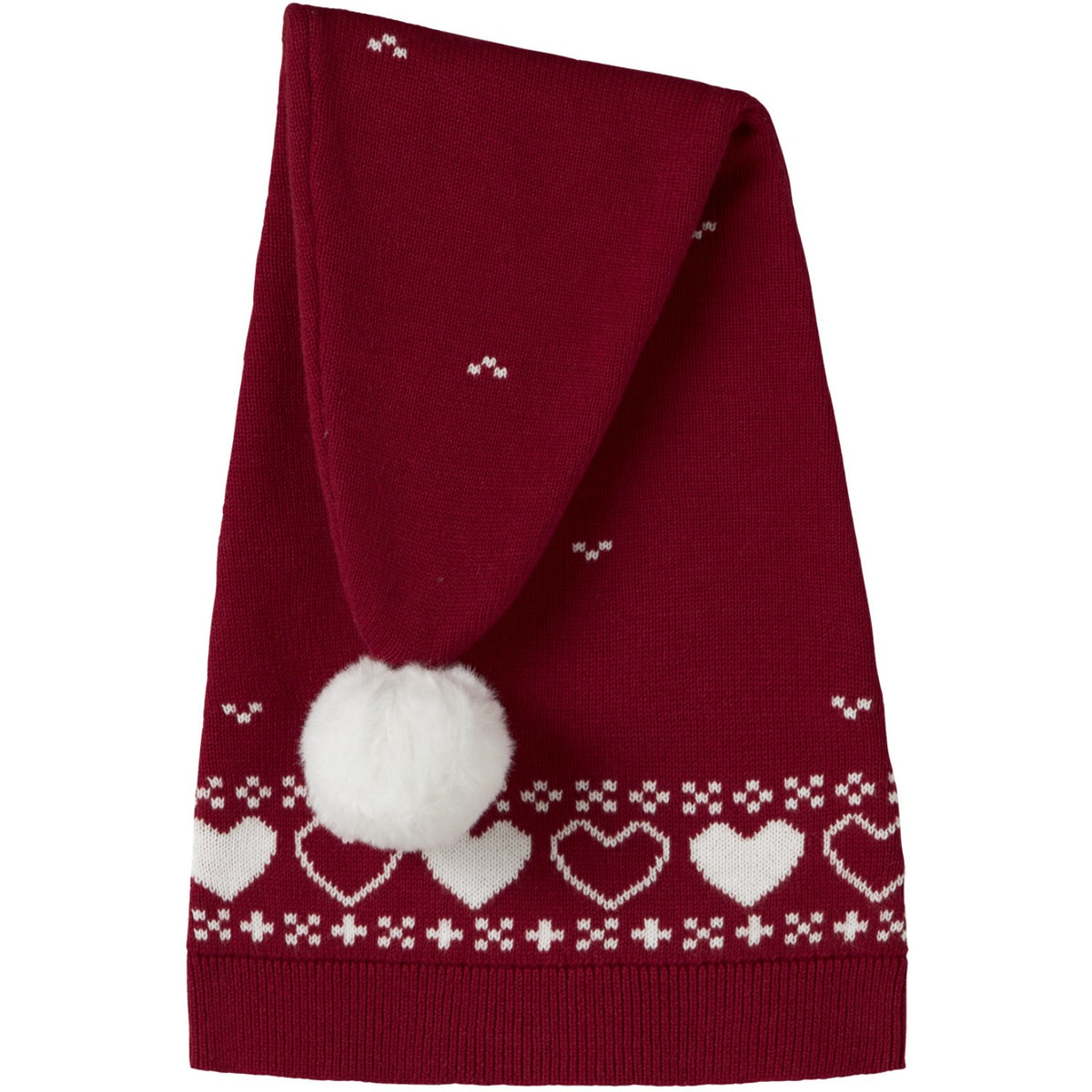 Name It Red Dahlia Hearts Nmnrismas Strik Nissehue