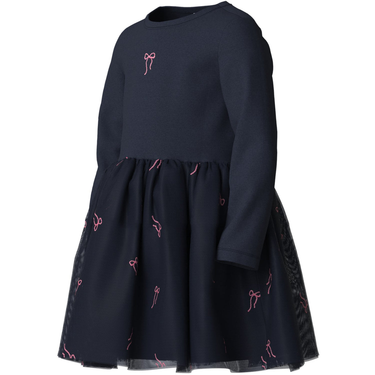Name It Navy Blazer Bow Nmfveross Ls Tyl Kjole