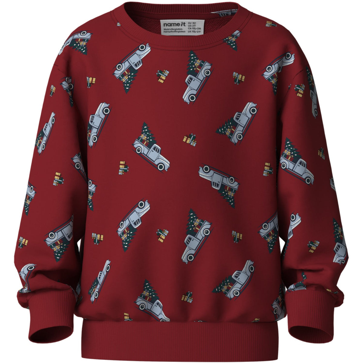 Name It Red Dahlia Car Nmmvoluf Ls Nreg Sweat Bru