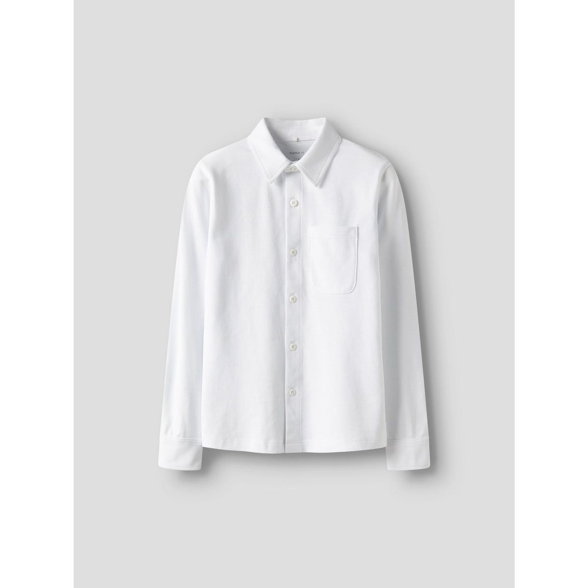 Name It Bright White Nkmron Ls Jersey Skjorte