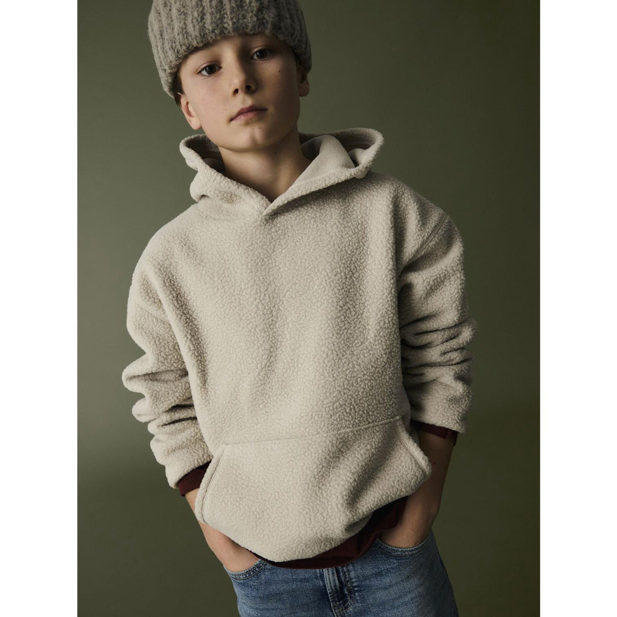 Name It Island Fossil Nkmrisa Ls Rlx Bamse Wh