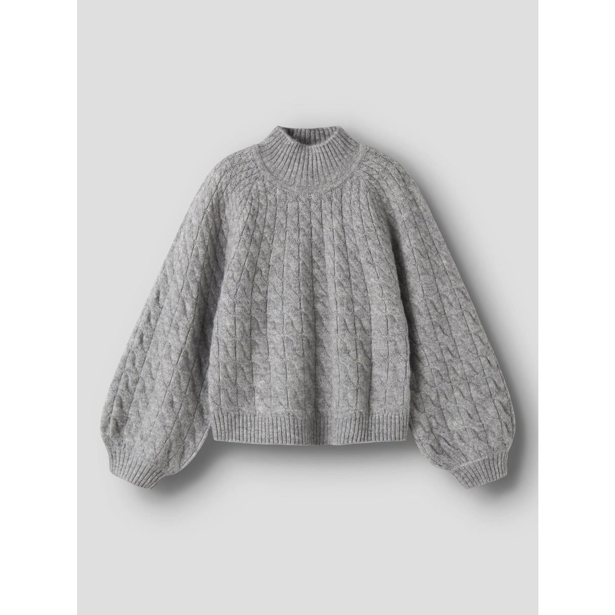 Name It Grey Melange Nkfnadalie Ls Strik