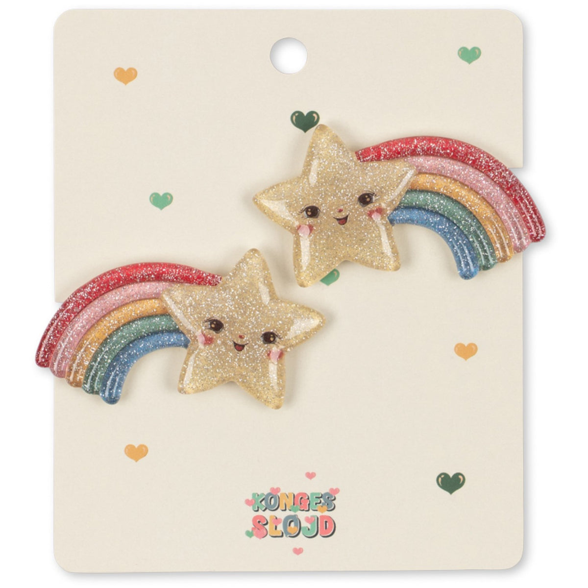 Konges Sløjd Multi 2 Pak Rainbow Star Hair Clip
