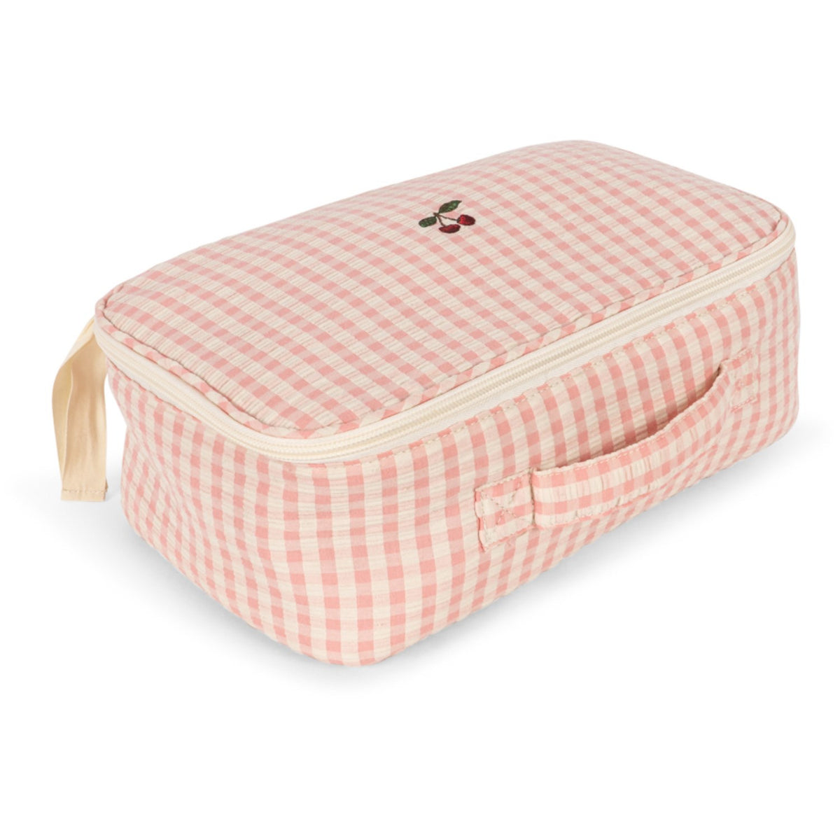 Konges Sløjd Pink Check Baby Dukke Pusle Kuffert
