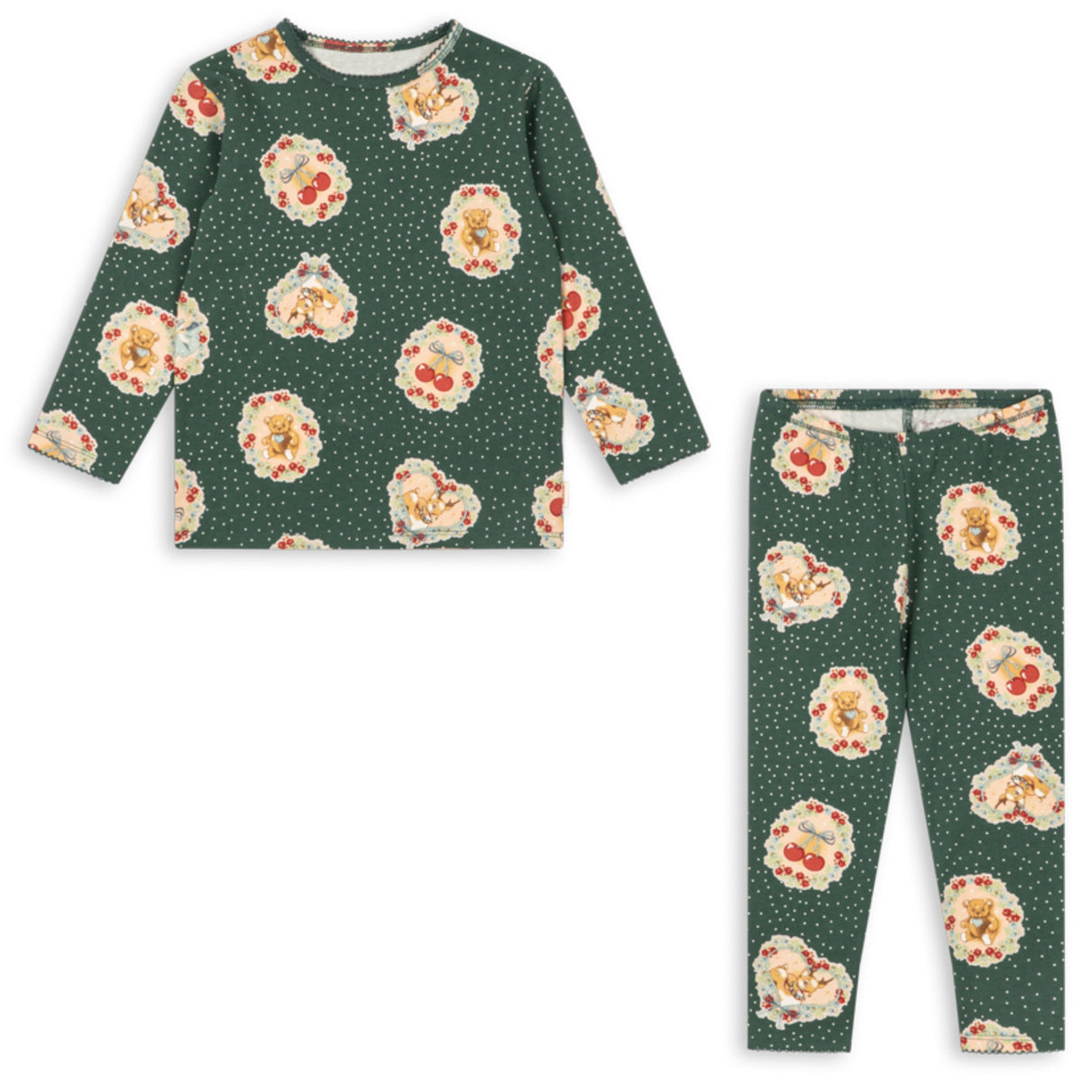 Konges Sløjd Deer Diary Green Basic Blouse/Pants Sæt Gots