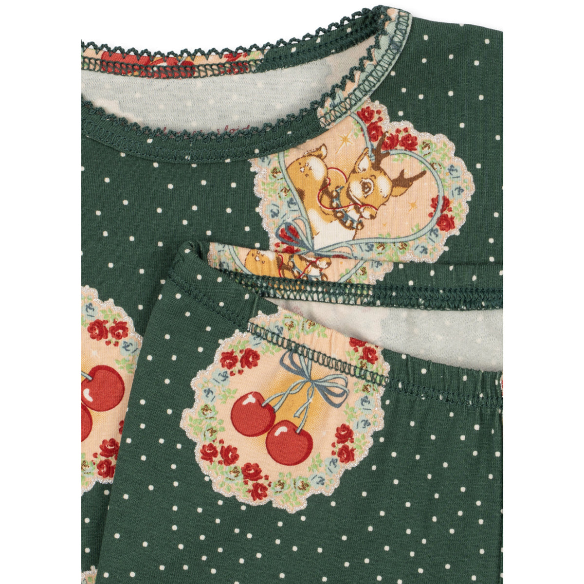 Konges Sløjd Deer Diary Green Basic Blouse/Pants Sæt Gots