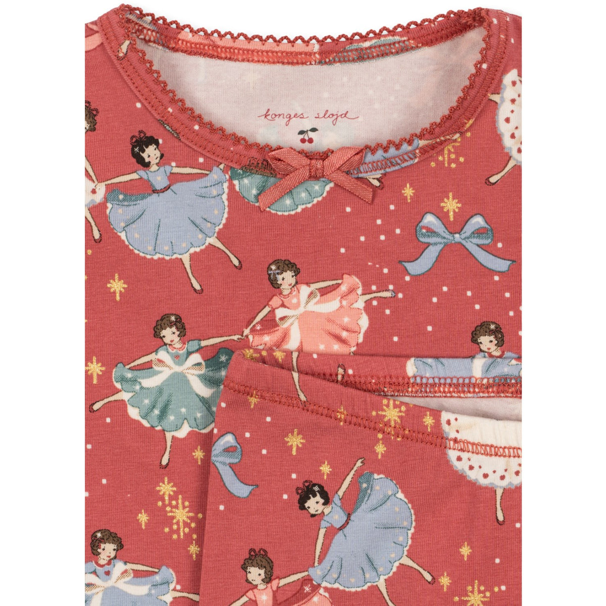 Konges Sløjd Bow Ballerina Blush Basic Blouse/Pants Sæt Gots