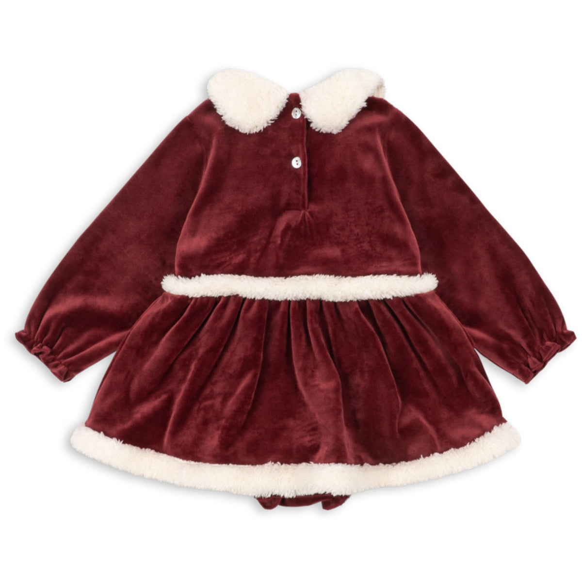 Konges Sløjd Red Dahlia Christmas Romper Kjole Grs