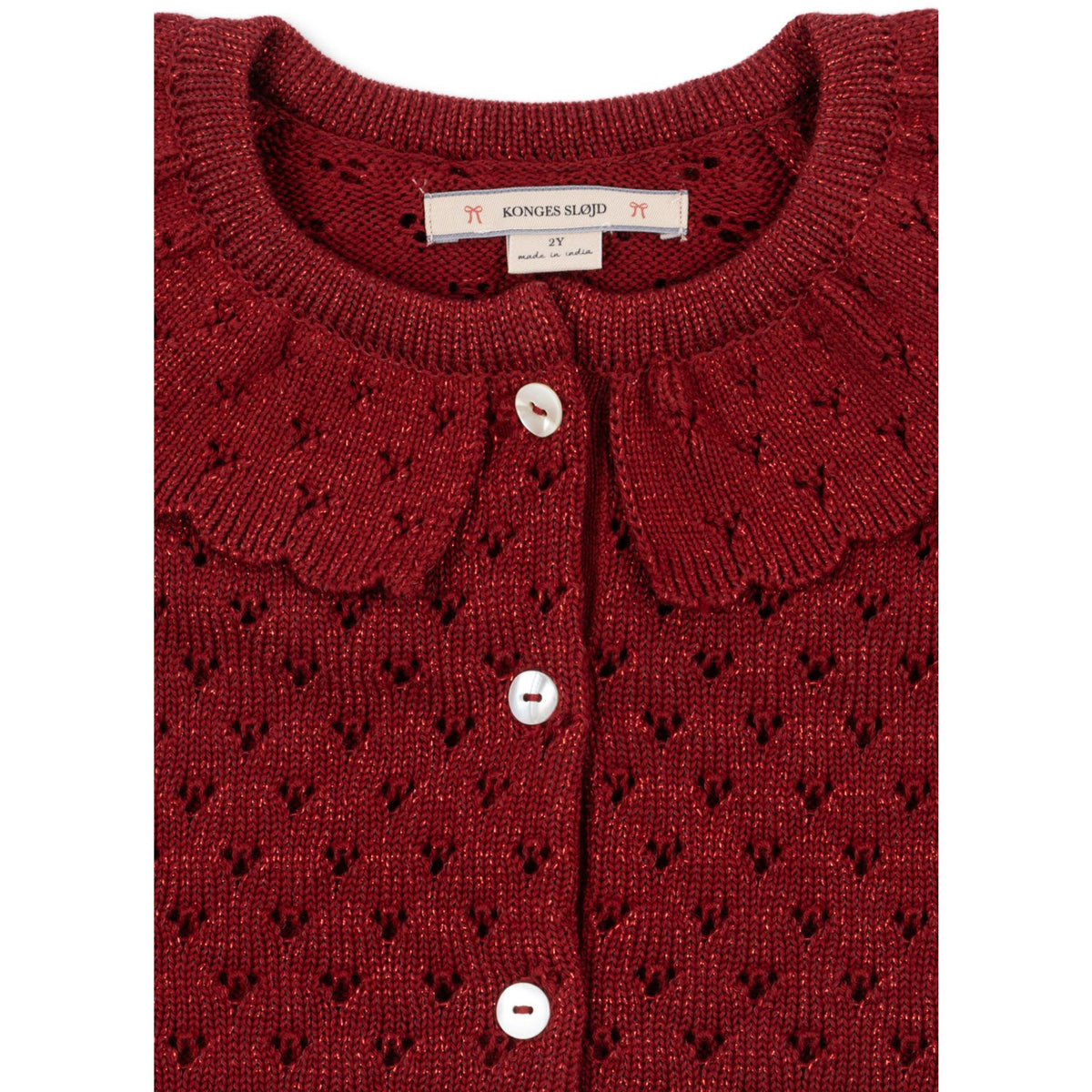 Konges Sløjd Red Dahlia Holiday Cardigan