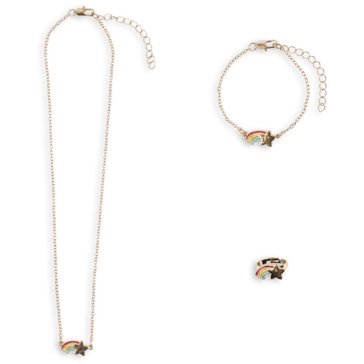 Konges Sløjd Gold Rainbow Star Jewelry Sæt
