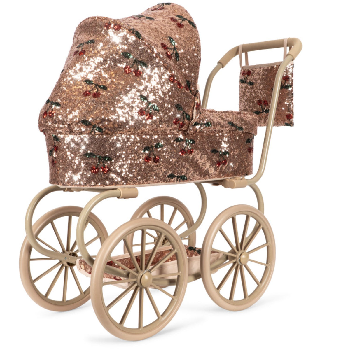 Konges Sløjd Cherry Sequin Sparkly Minnie Dukke Klapvogn