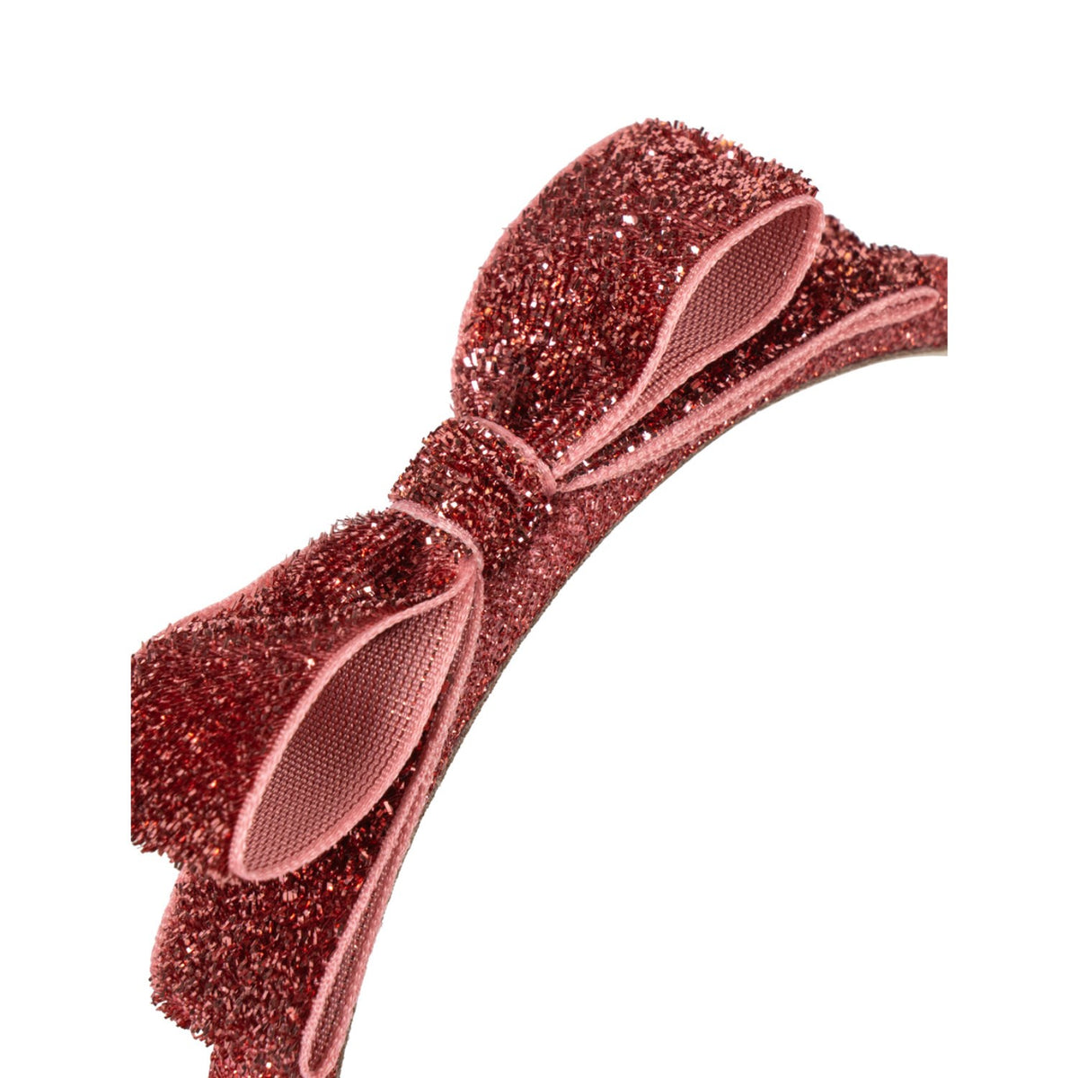 Konges Sløjd Rose Glitter Fløjl Sløjfe Hairbrace