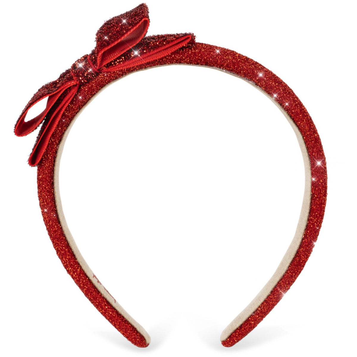 Konges Sløjd Red Glitter Fløjl Sløjfe Hairbrace