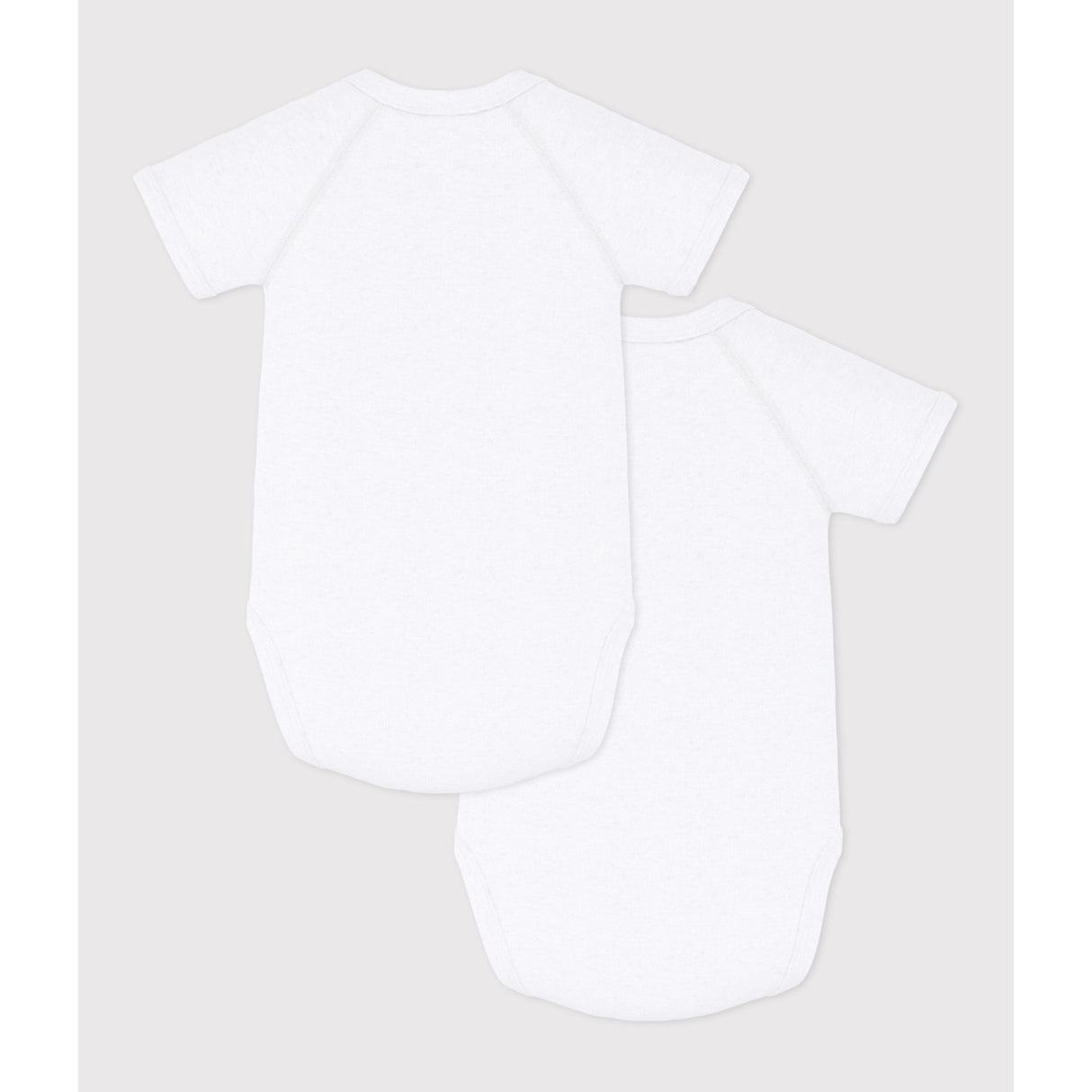 Petit Bateau White Kortærmet Body 3-Pak