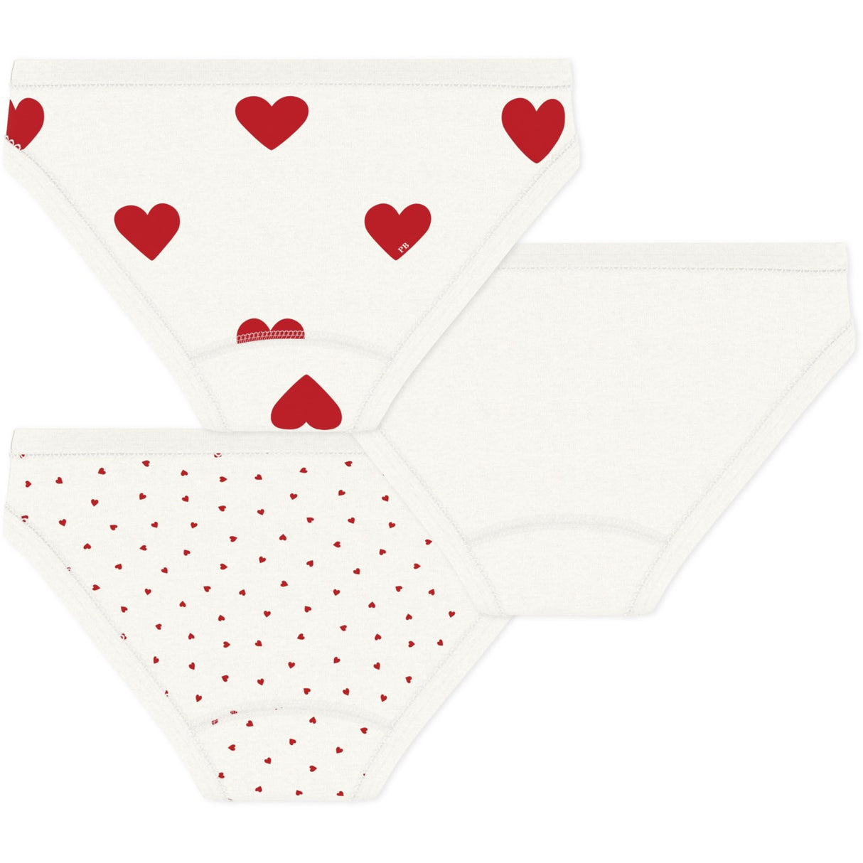 Petit Bateau Hearts Trusser 3-Pak