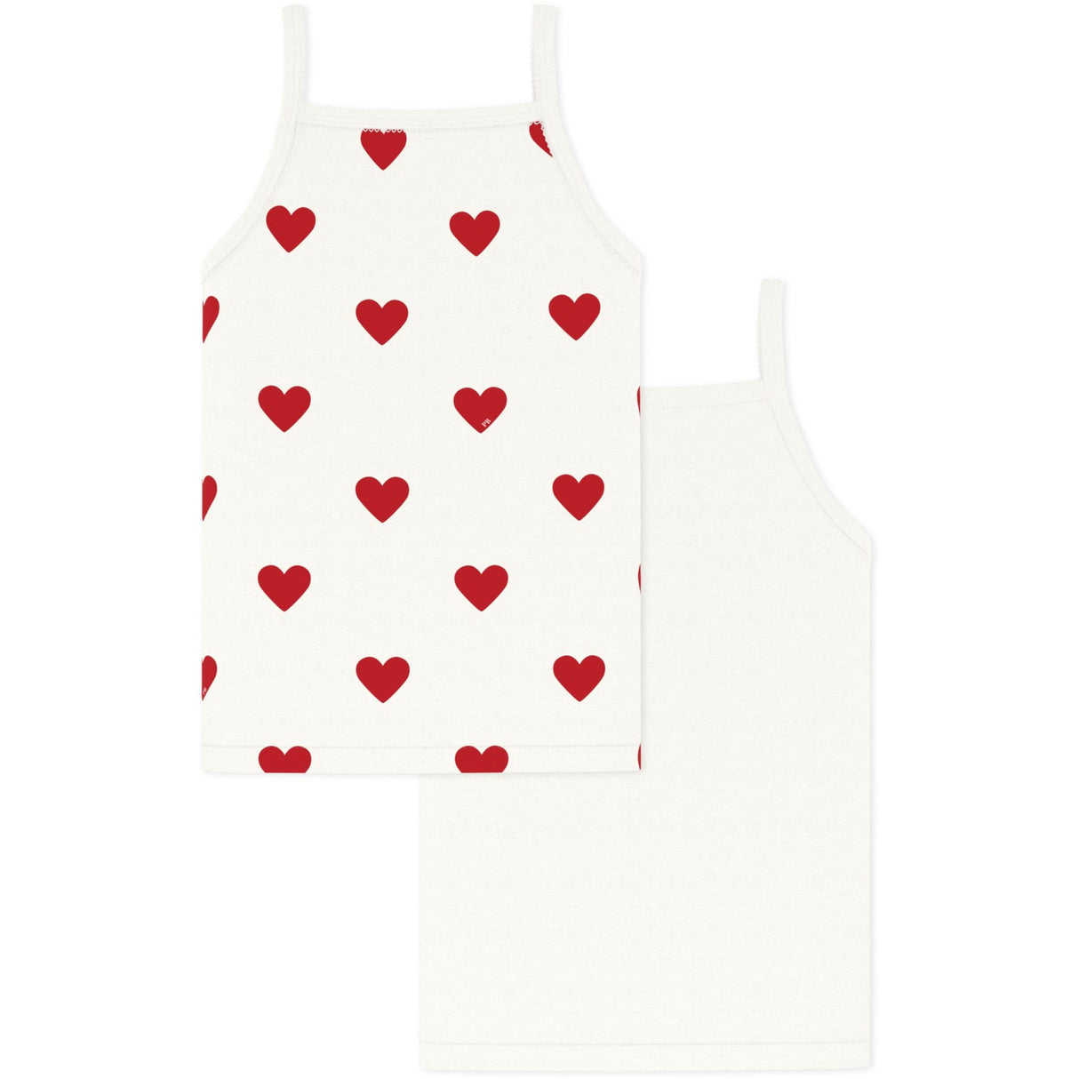 Petit Bateau Hearts Chemise Top 2-Pak