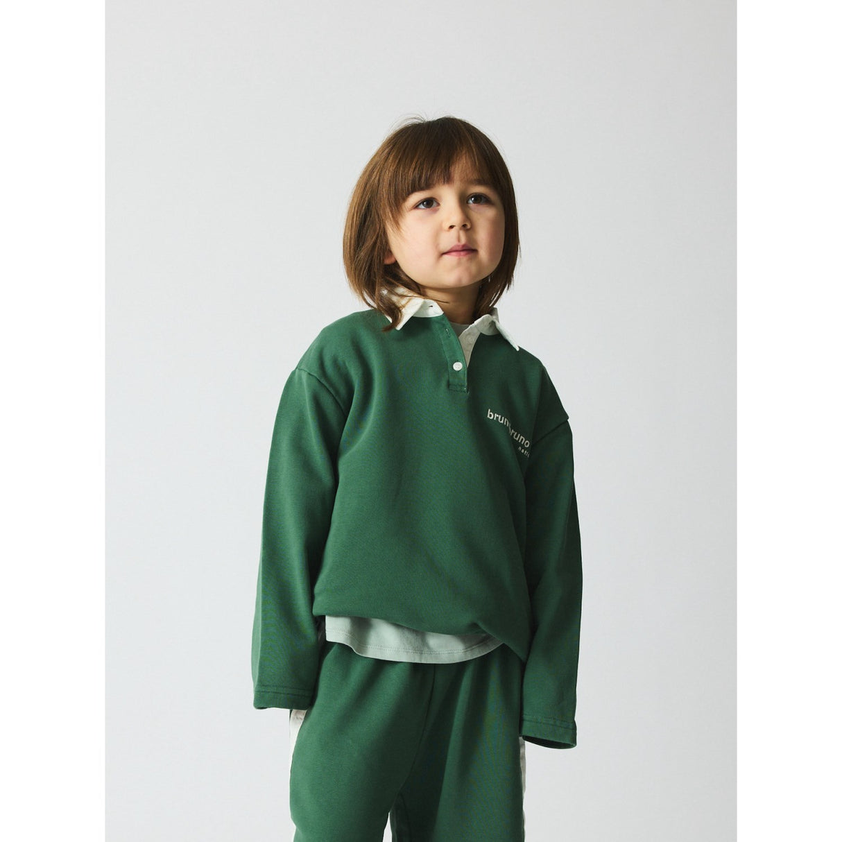 brunobruno nation Myrtle Green Dana Polo Sweatshirt Nb