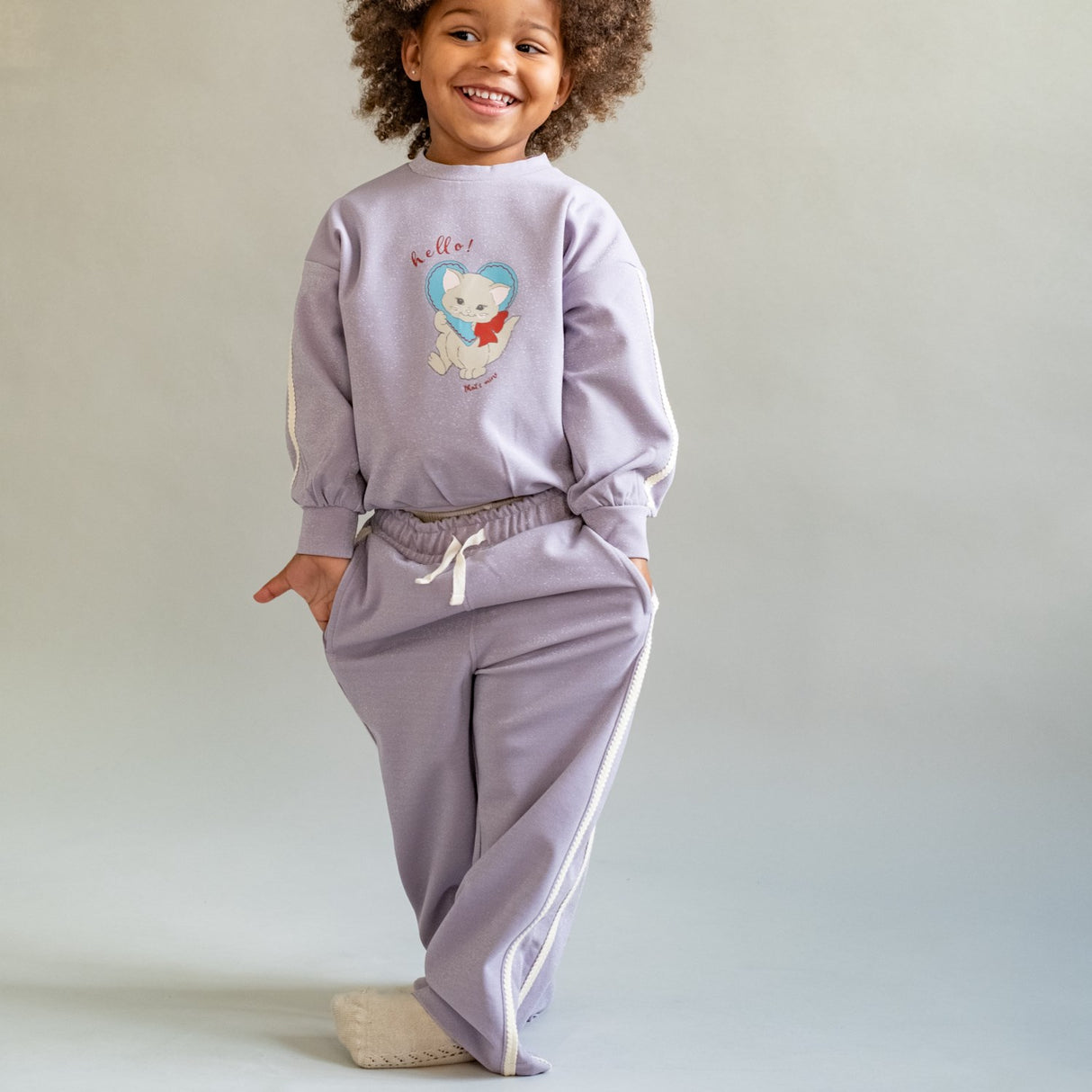 That's Mine Purple Glitter Deanna Sweatpants