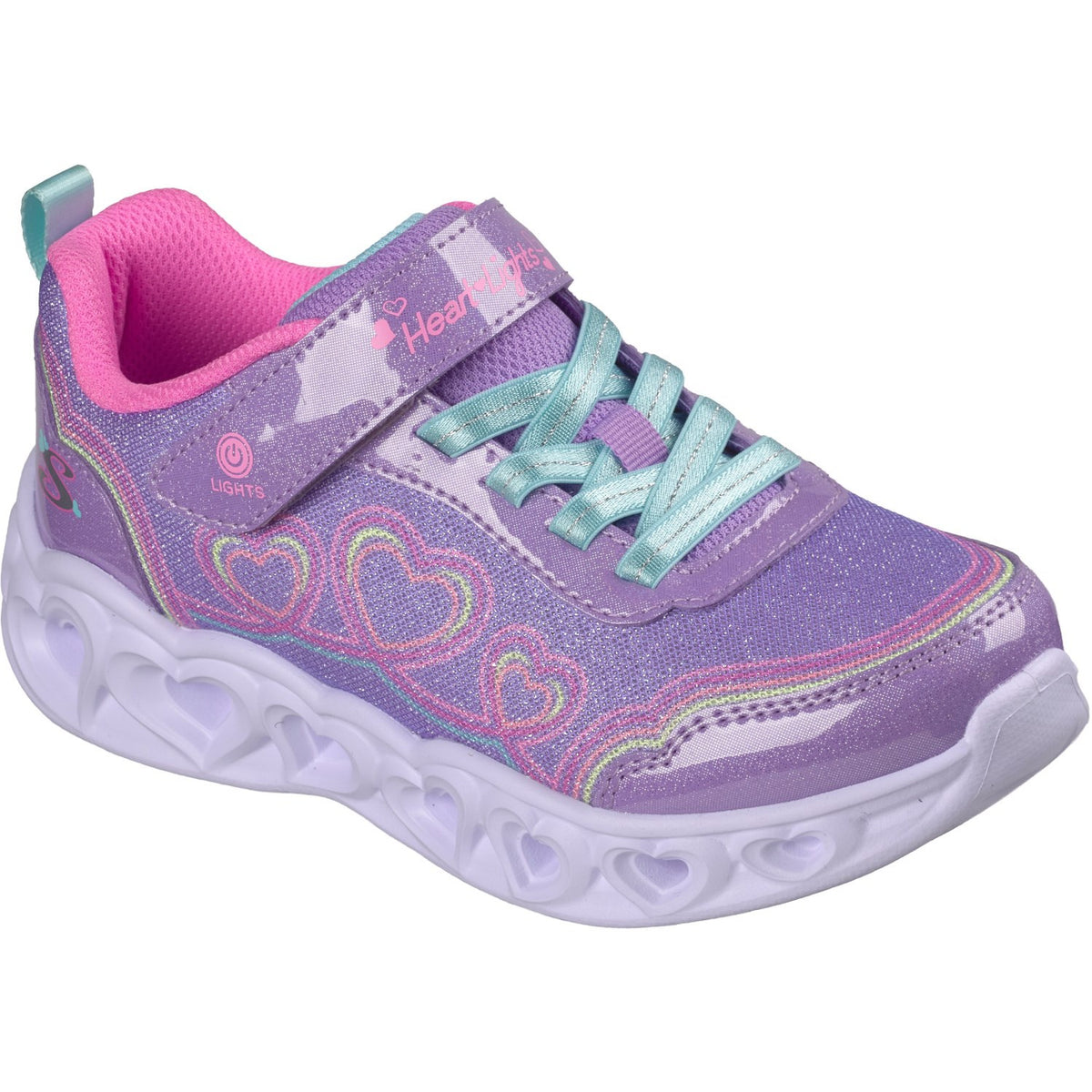 Skechers Purple Heart Lights - Bubble Love