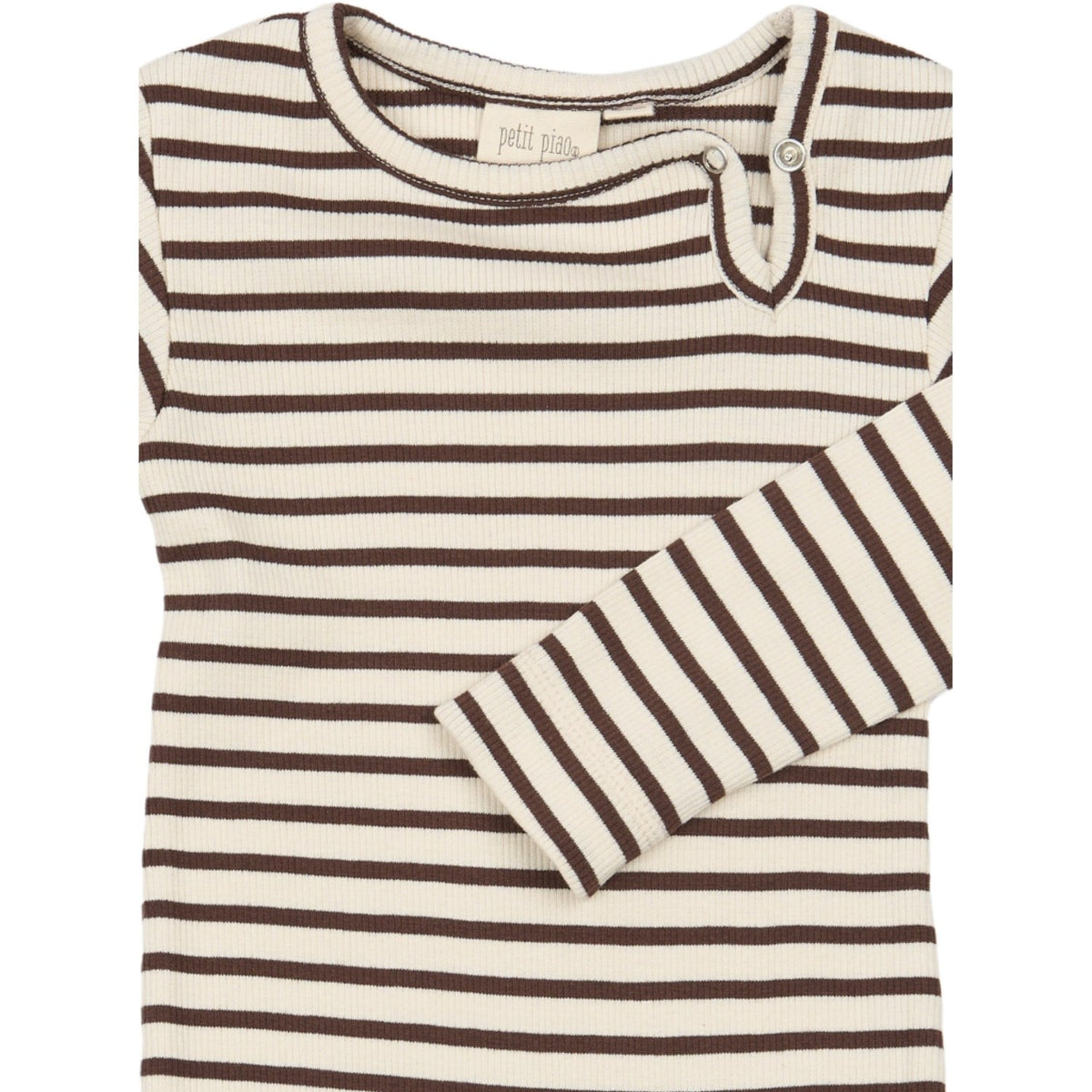 Petit Piao Chestnut Striped Ppsky L_S Buksedragt