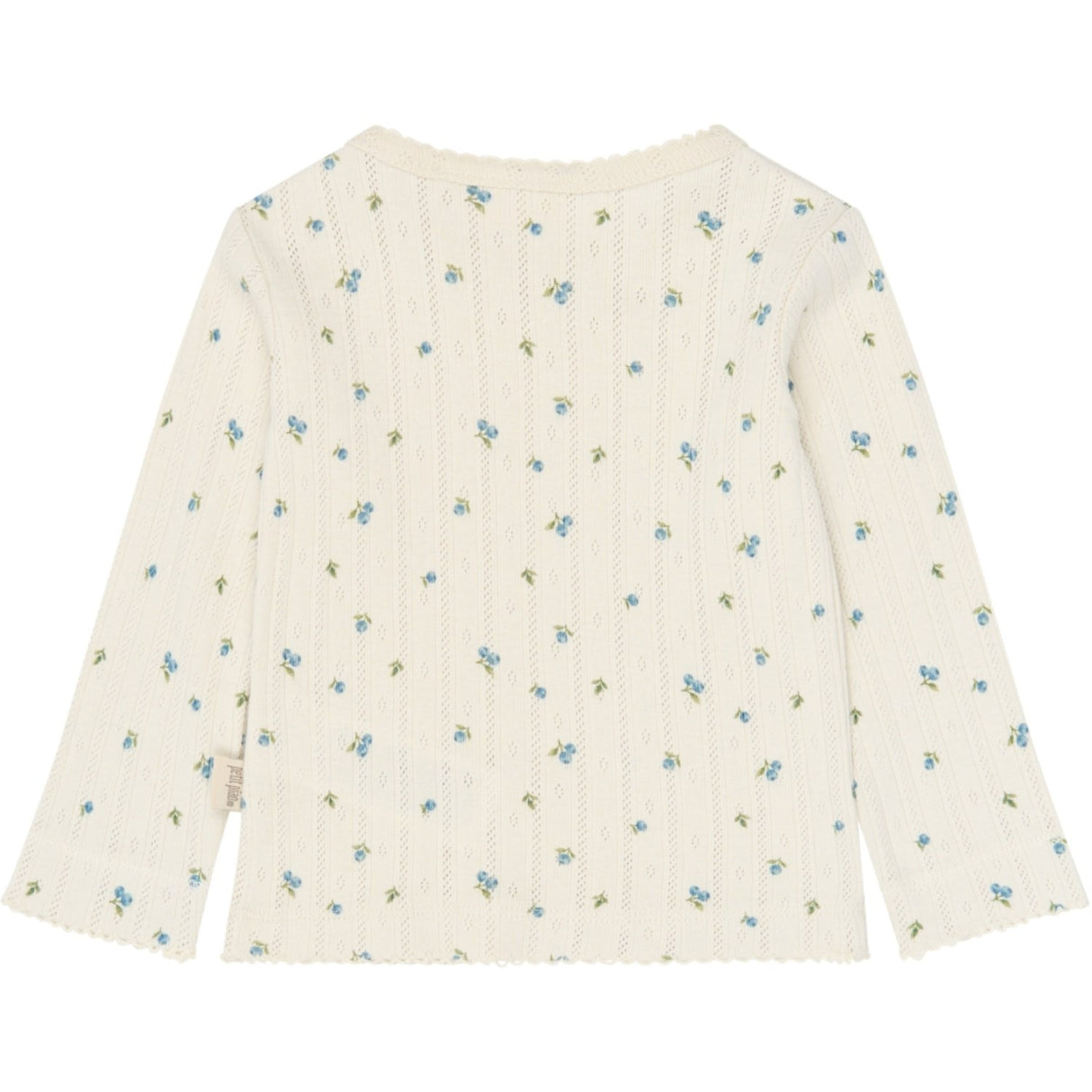 Petit Piao Eggnog Blueberry Aop Ppgracie L_S Pointelle Tee