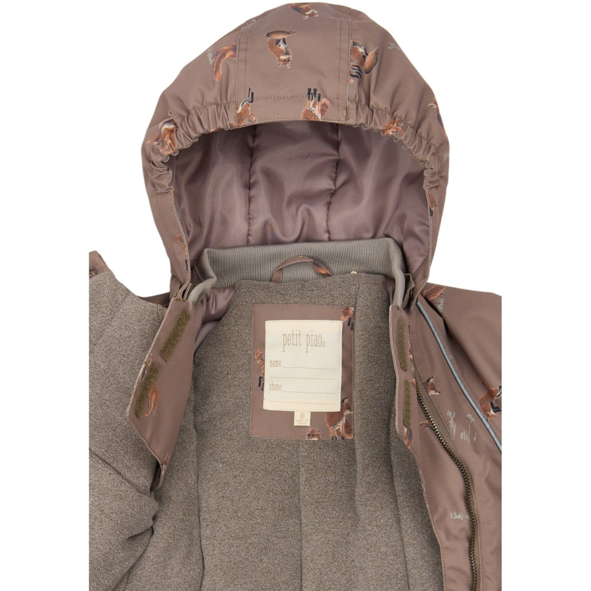 Petit Piao Fossil Fox Aop Ppdard Winter Jakke