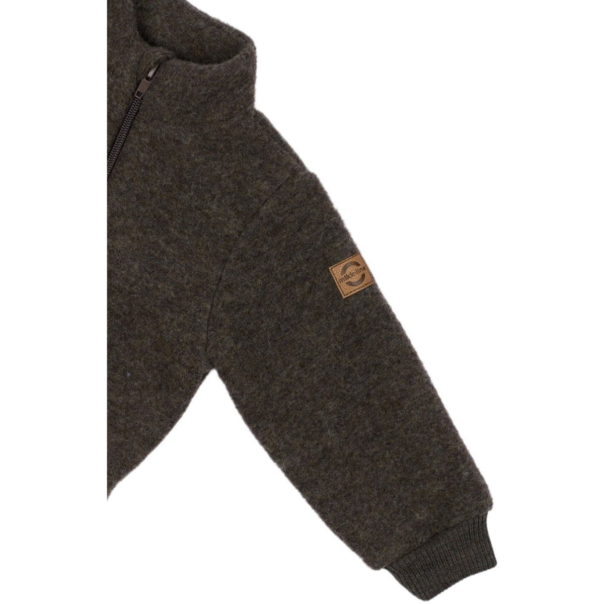 Mikk-Line Dark Brown Melange Uld Dragt Med Rib