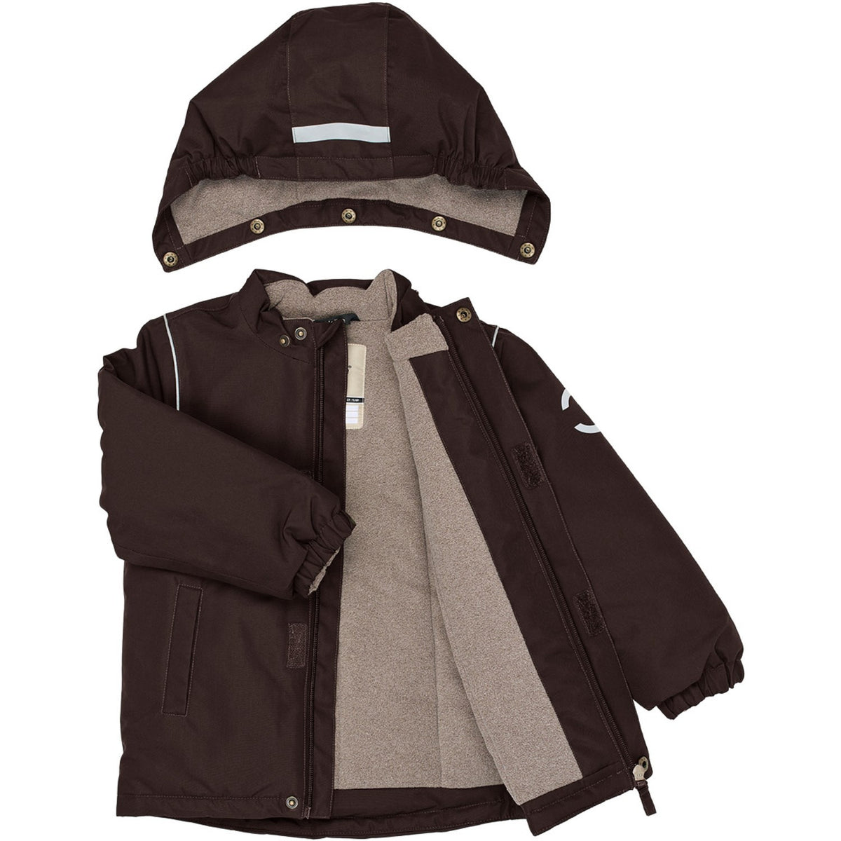 Mikk-Line Coffee Bean Winter Jakke Solid Brown