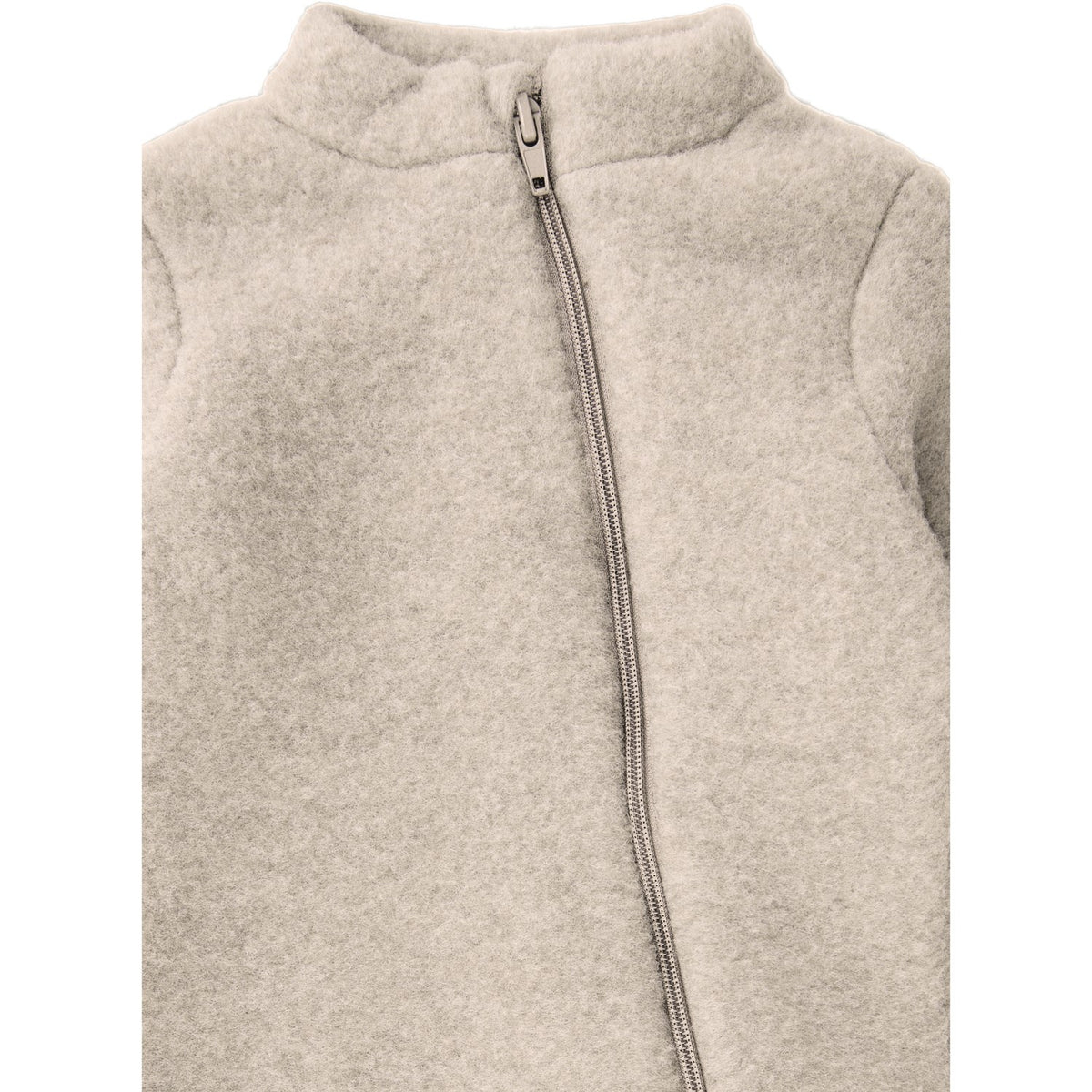 Mikk-Line Melange Offwhite Uld Dragt Med Rib
