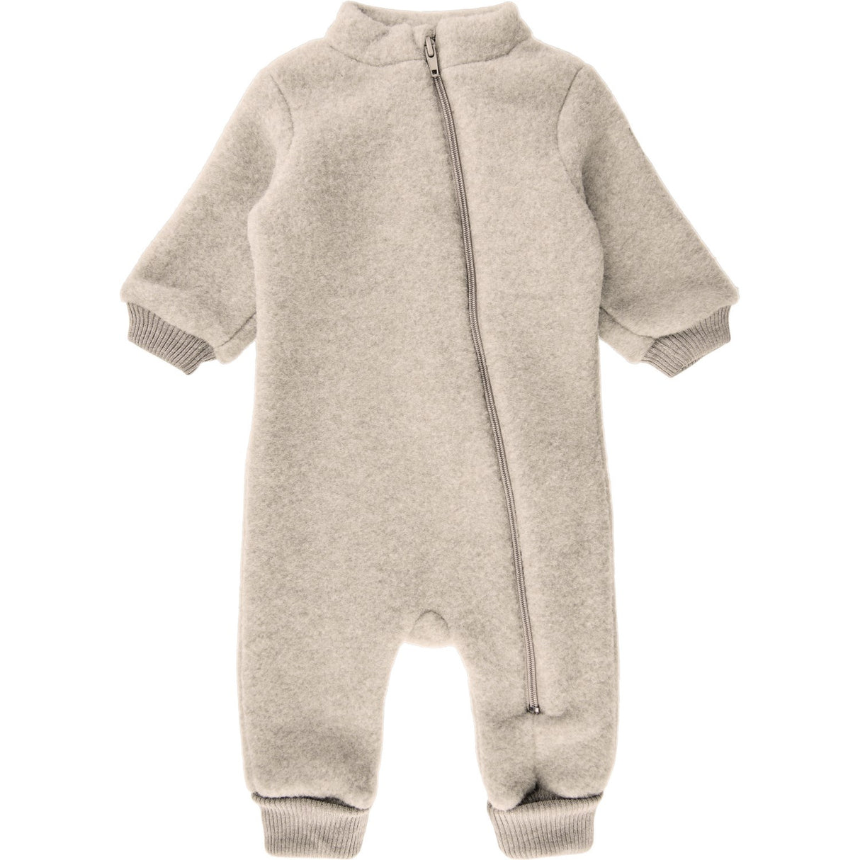 Mikk-Line Melange Offwhite Uld Dragt Med Rib