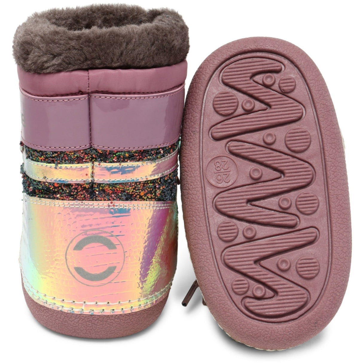 Mikk-Line Rose Brown Sne Støvler Glitter