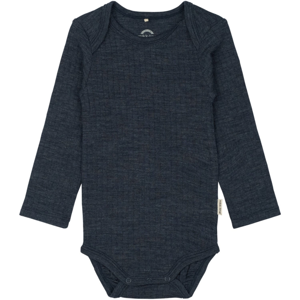 Mikk-Line Melange Blue Nights Merino Uld Ls Body